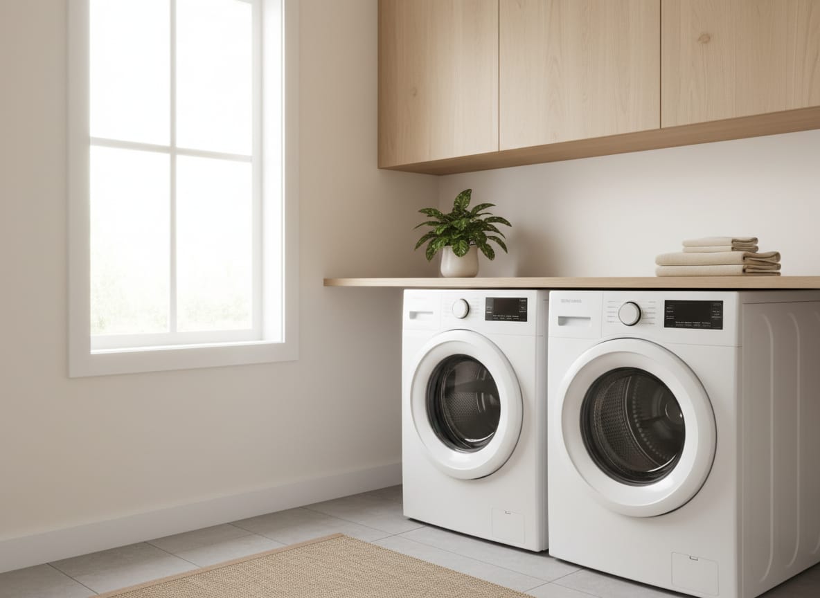 Modern washer and dryer image for Dryer Vent Cleaning Appleton